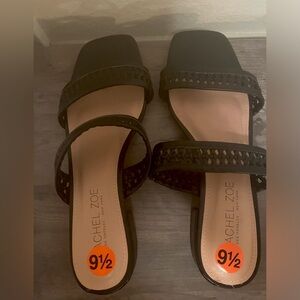 Rachel Zoe Black Woven Sandals - Size 9.5M